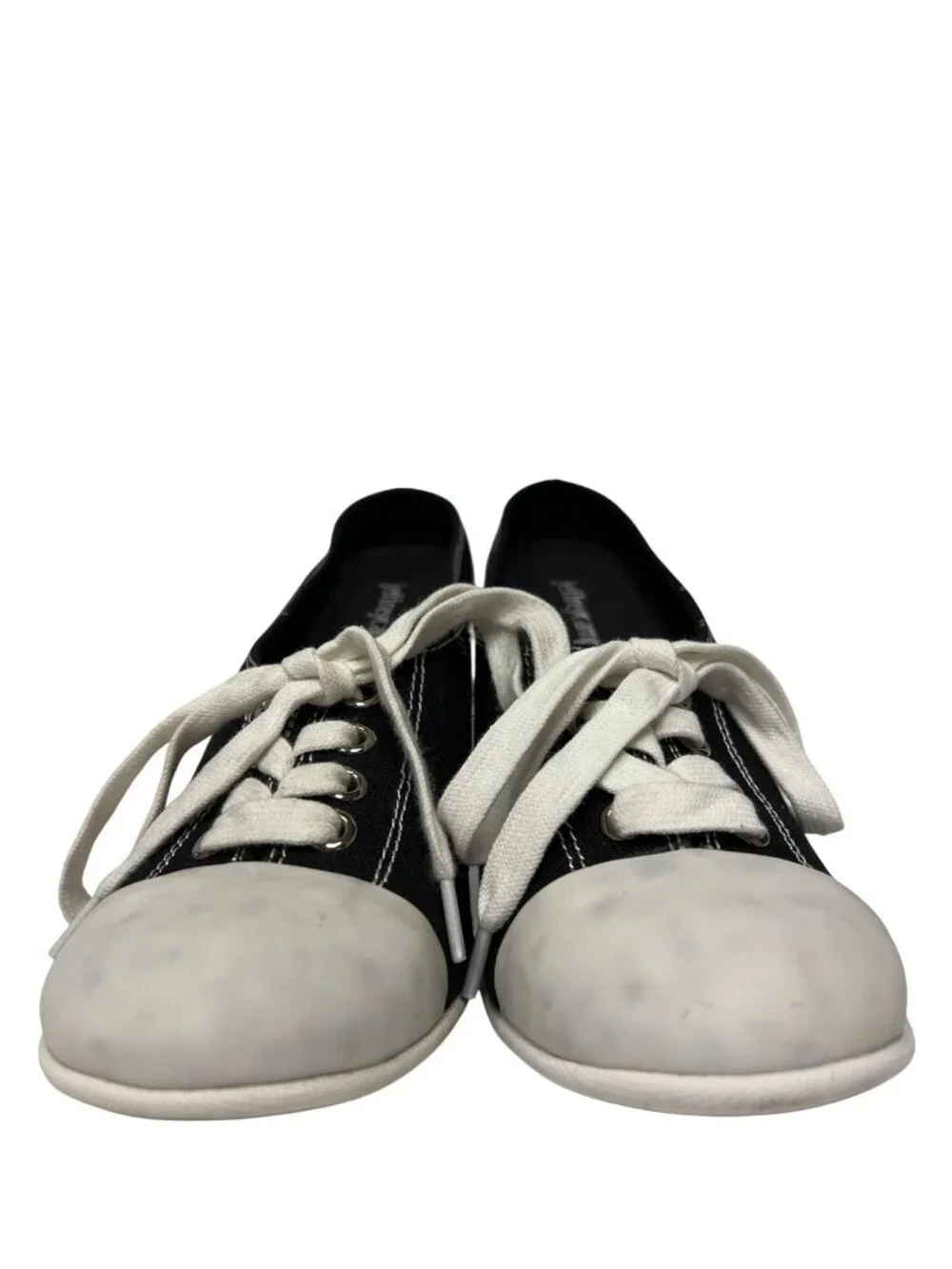 Jeffrey Campbell Sneaker Heels Black White Size 5.5 Platform Sneakers New Flaws